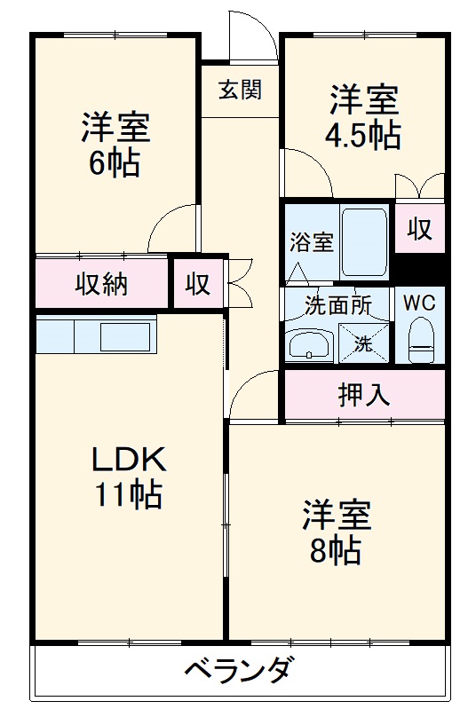 高井ハイツの間取り