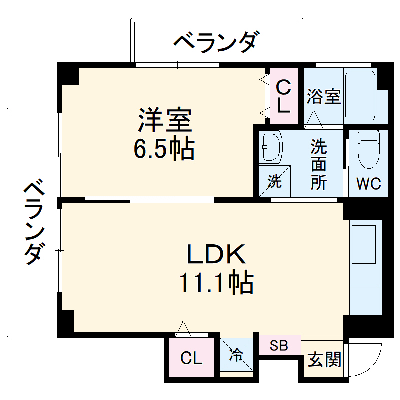 月岡マンションの間取り