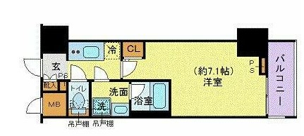 小川町の完工年月(2015年6月)築の賃貸マンションの間取り