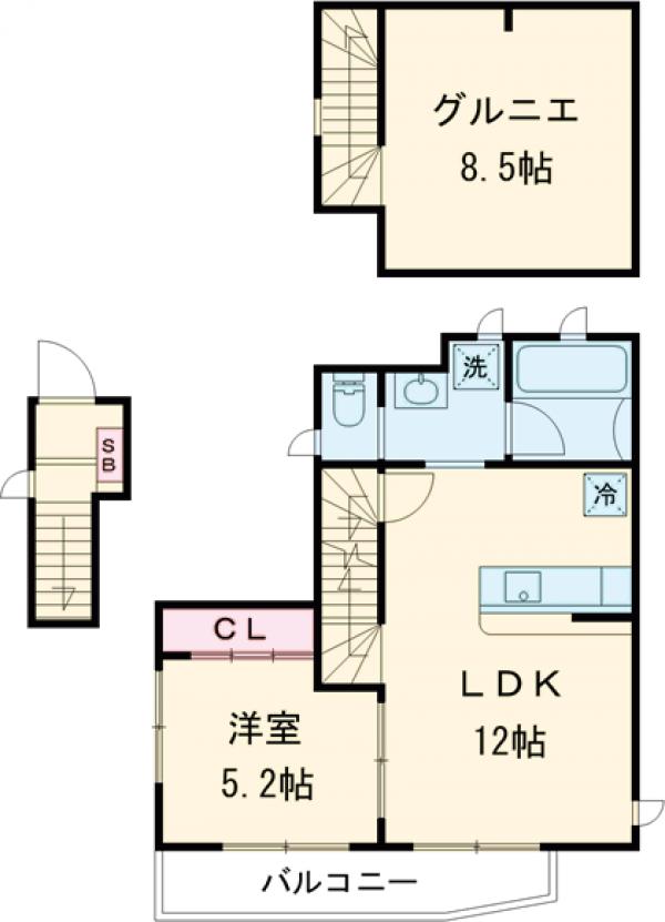 サンライズ烏山の間取り