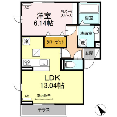 パピヨン Bの間取り