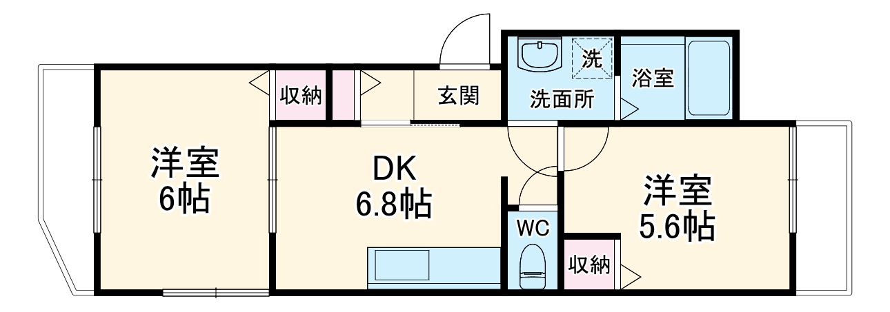 コンフォートビラ茅ヶ崎の間取り