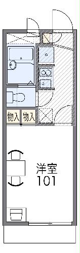 レオパレスハーモニー ピアザの間取り