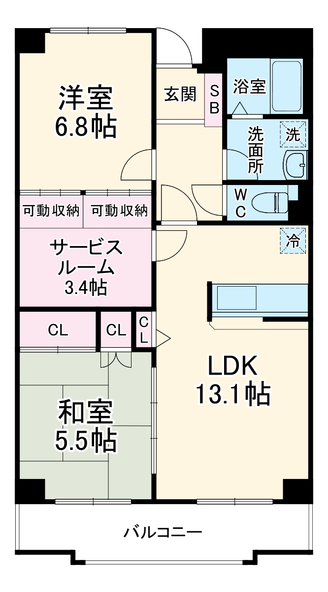 レスポワール海老名の間取り