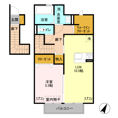 ドムスレジーナ Aの間取り