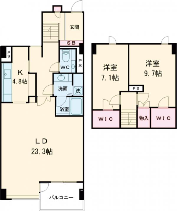 参宮橋マンションの間取り