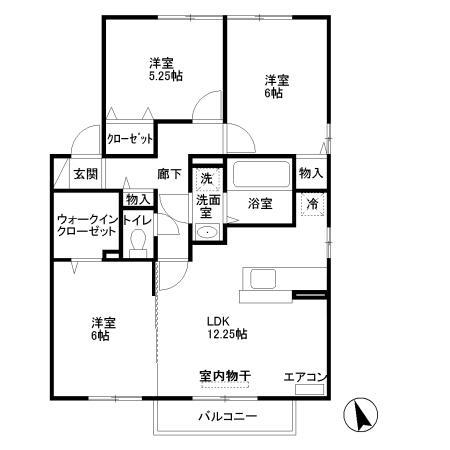 グラウクス・シャトー Bの間取り