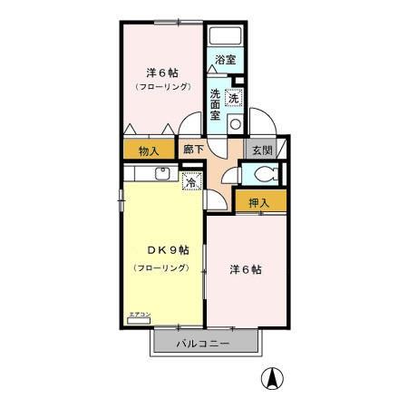 アビテ江間 Cの間取り