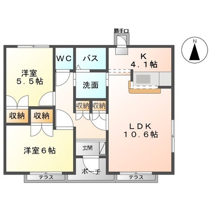 グランドソレイユB棟の間取り