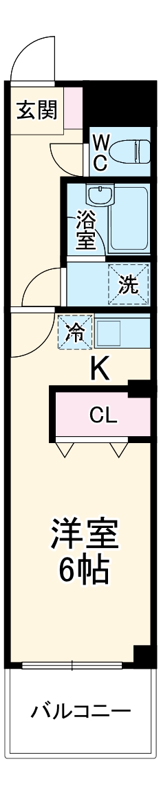 田町の完工年月(2006年9月)築の賃貸マンションの間取り