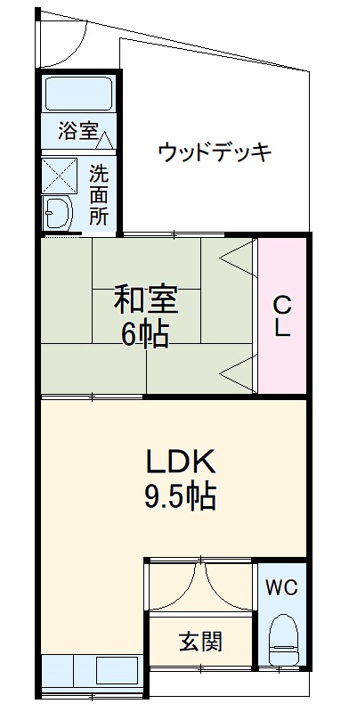 梅津上田町貸家の間取り