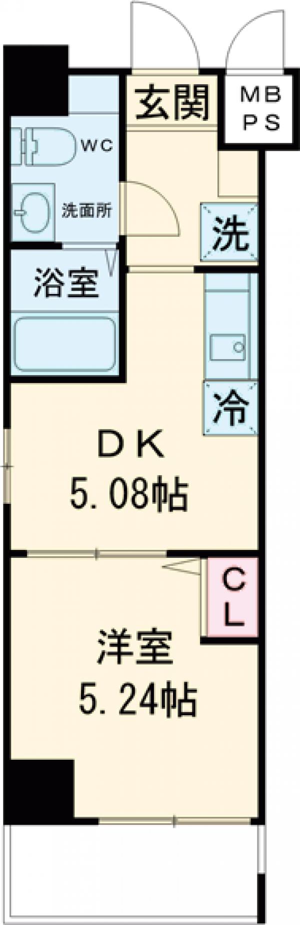 ペアパレス六町２号館・201号室の間取り