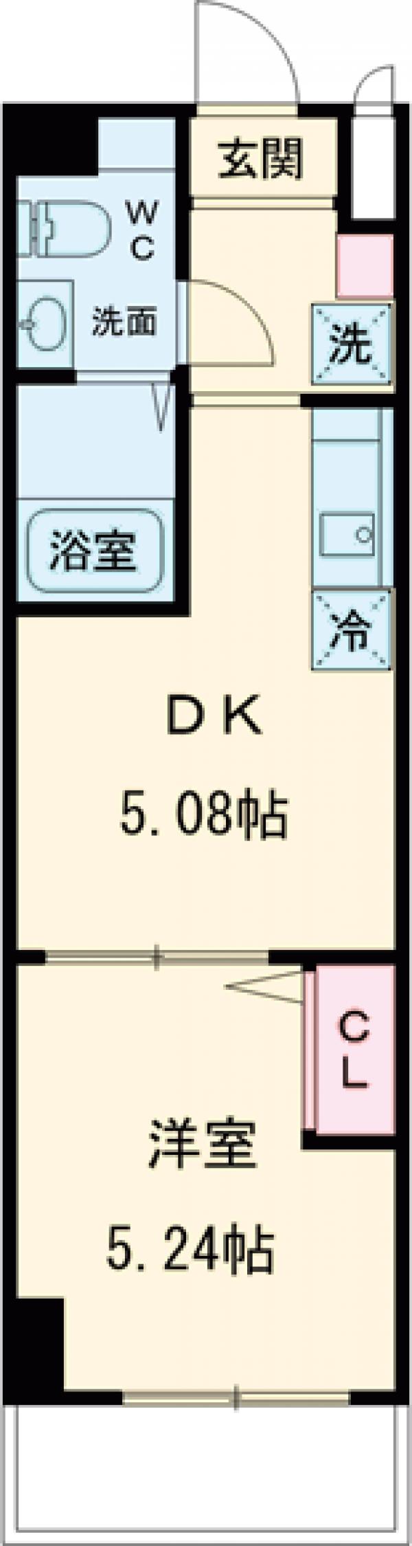 ペアパレス六町２号館・302号室の間取り