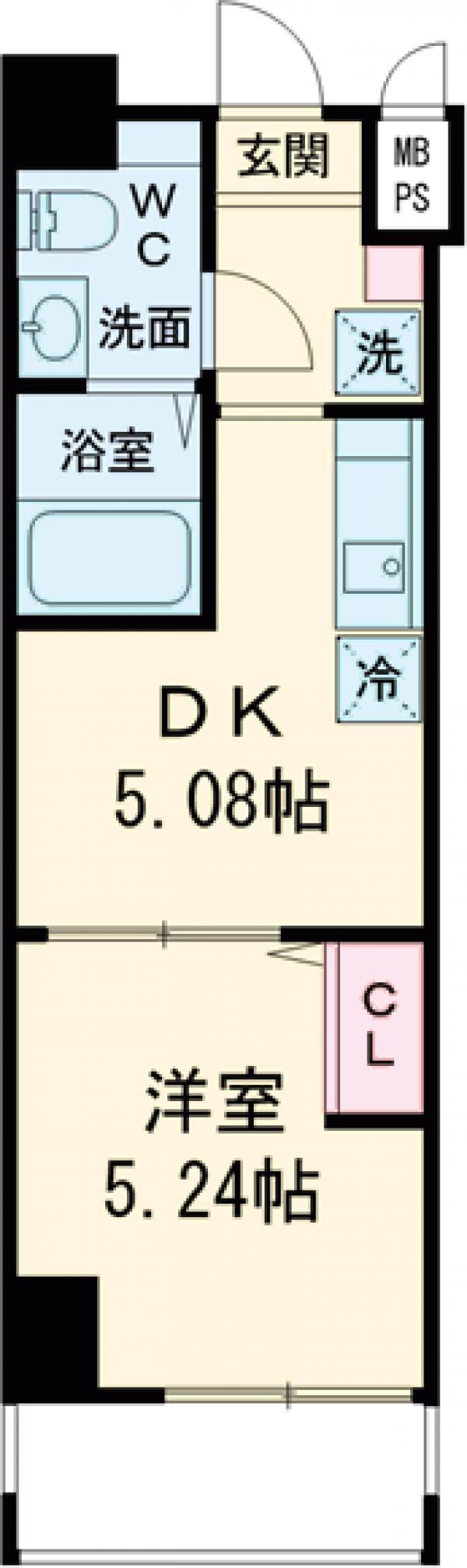 ペアパレス六町２号館・503号室の間取り