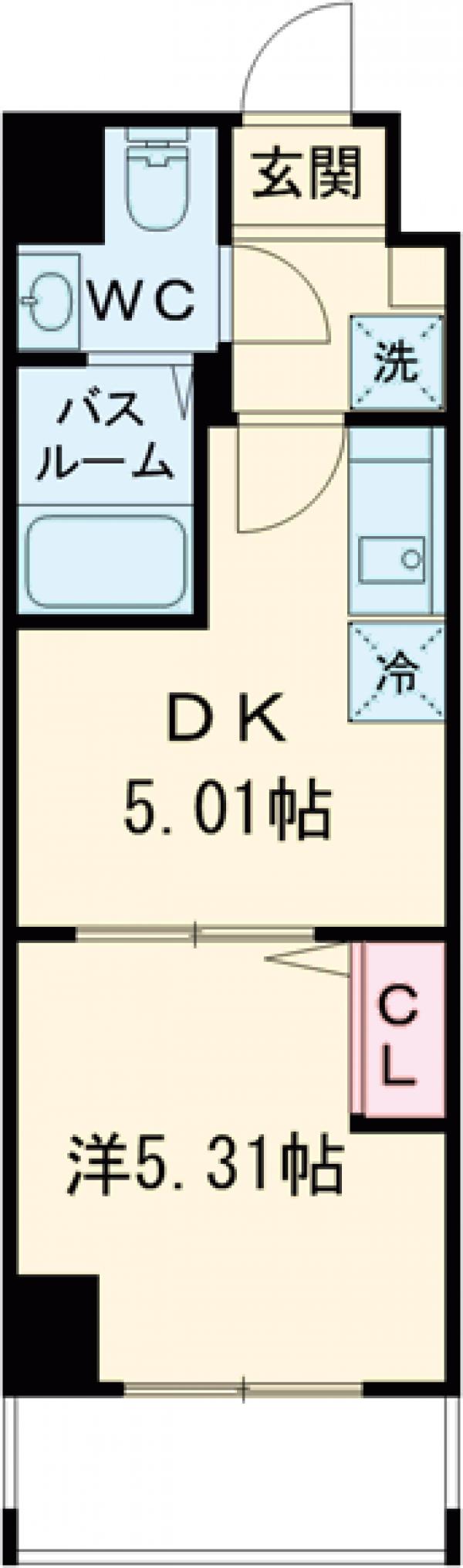 アーバハイツ六町１号館・606号室の間取り