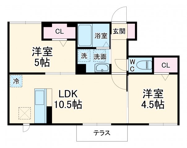 エスポワール Aの間取り