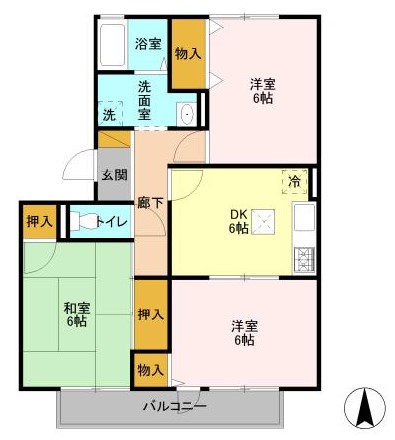 フレマリール鎌ヶ谷 Bの間取り