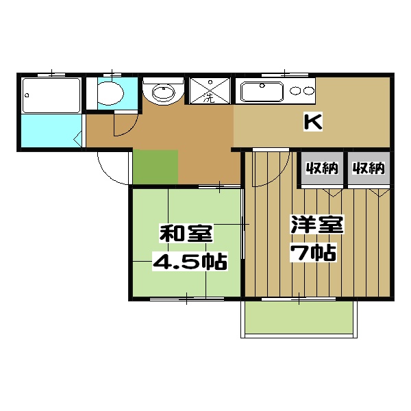 メゾンエスポワール2 B棟の間取り
