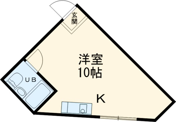 松尾寺 ワンルームの間取り