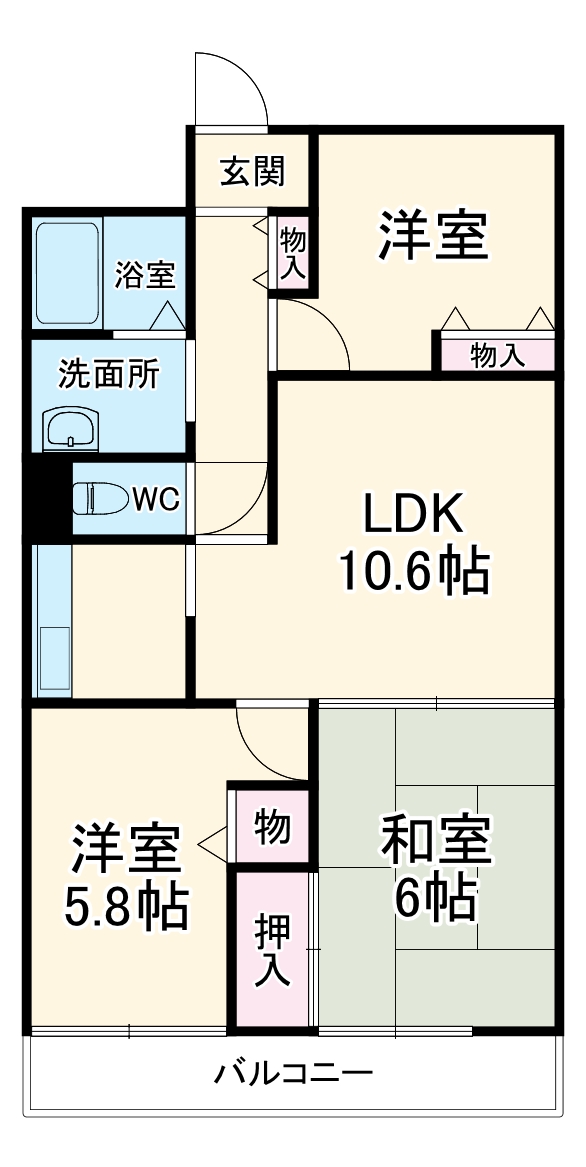 サニープレイスの間取り