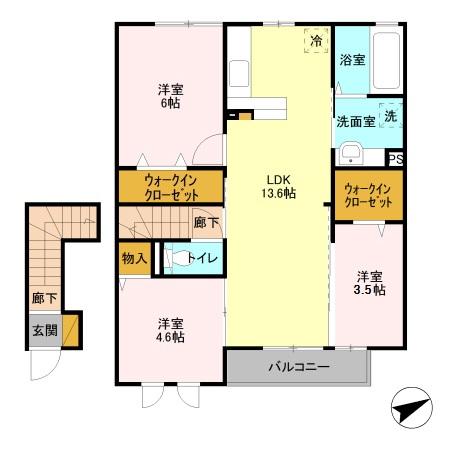 パークドオートム Eの間取り