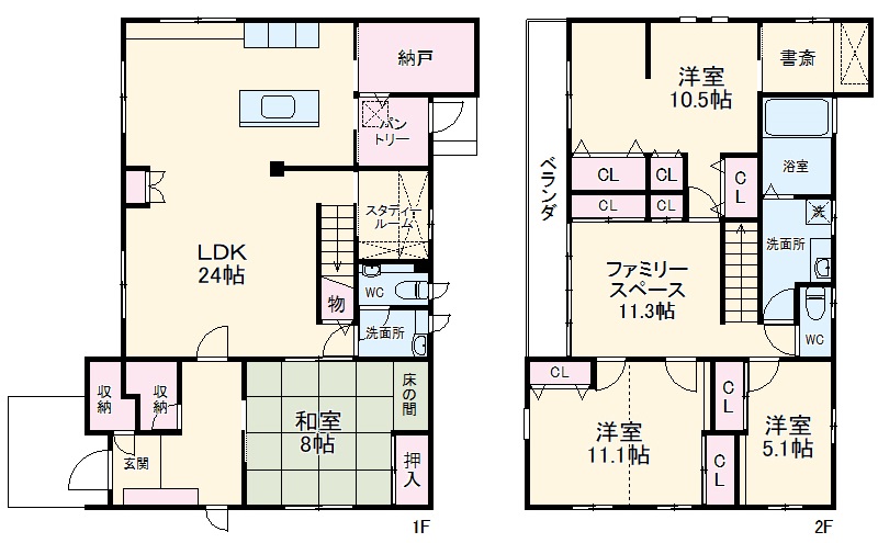 浜名湖中之郷貸家の間取り
