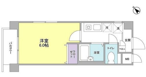 タケオクリスタル等々力の間取り