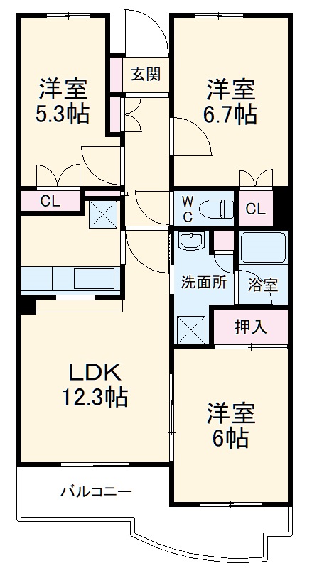 アースウインド北原台の間取り