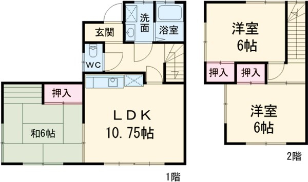 ウエッジタウン Bの間取り