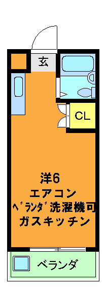 竹田ハイツの間取り