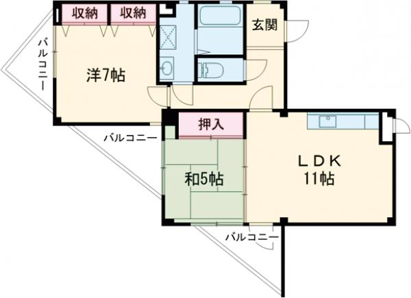 ブルグ清涼の間取り