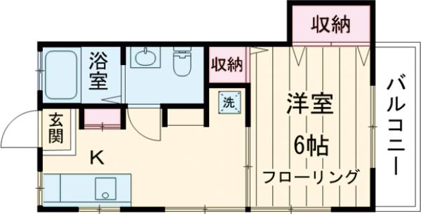 ハウス７・2C号室の間取り