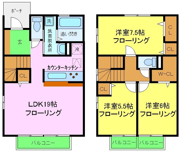 ヴィラ堂筋Cの間取り