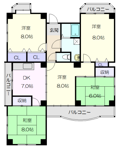 ハートイン戸田町の間取り