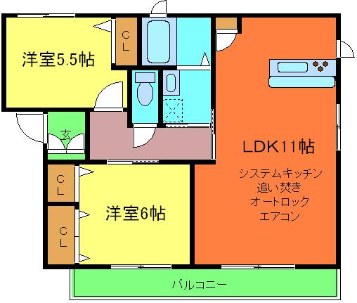 エスペランサ和泉中央の間取り
