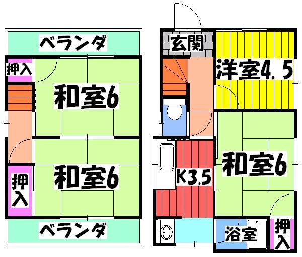 和泉市王子町貸家の間取り