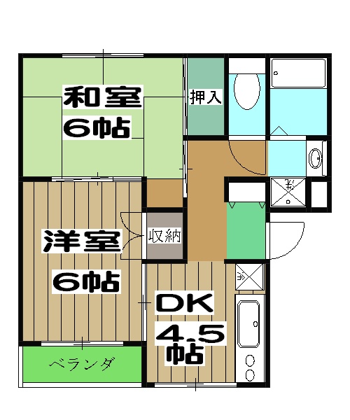 モンターニュ嵯峨の間取り
