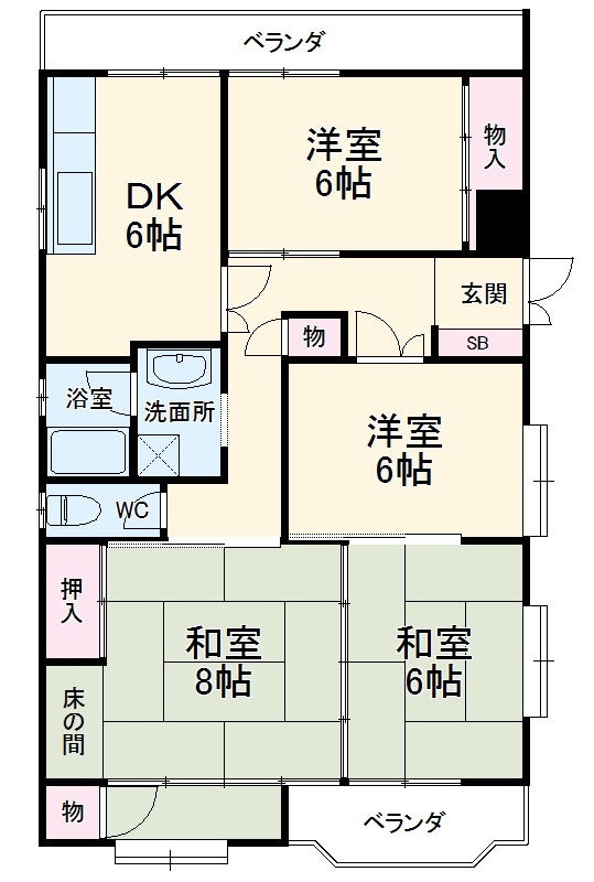 キャッスルサンセブンの間取り