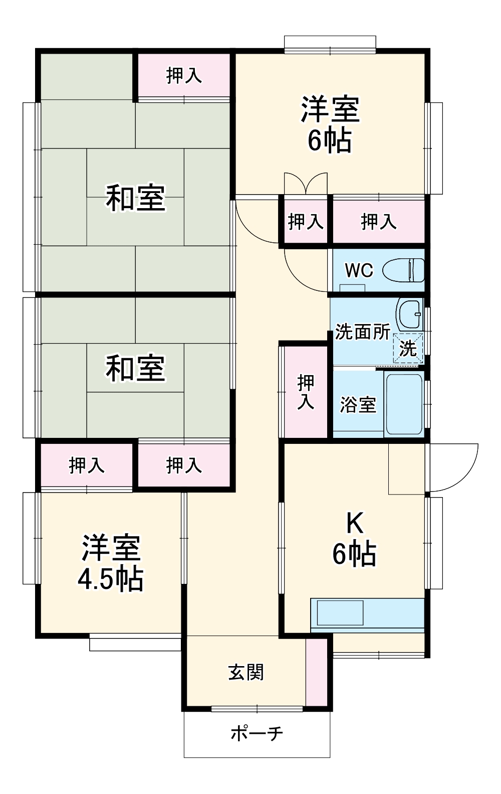 名古木K邸貸家の間取り