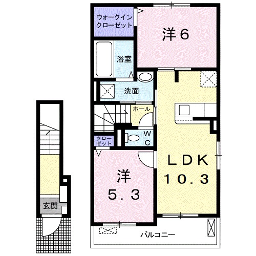 オーダーピースDの間取り