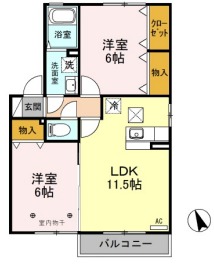 フォレストバレー Cの間取り