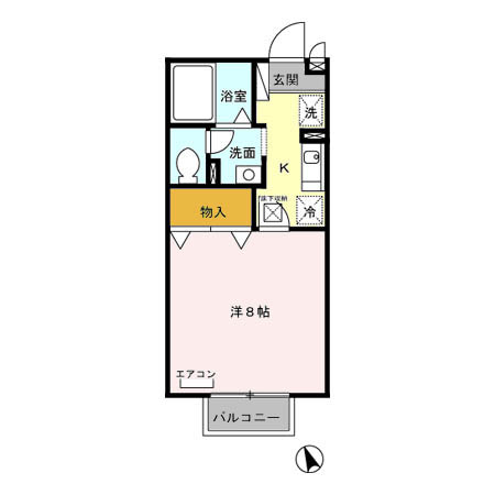 MaisonGeguSoleil Ami(メゾンゲグウソレイユアミ)の間取り