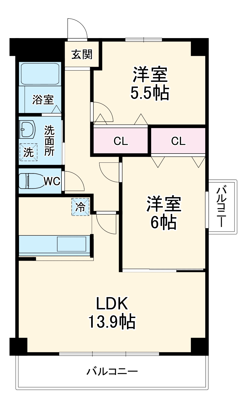 リアライズ七宝の間取り