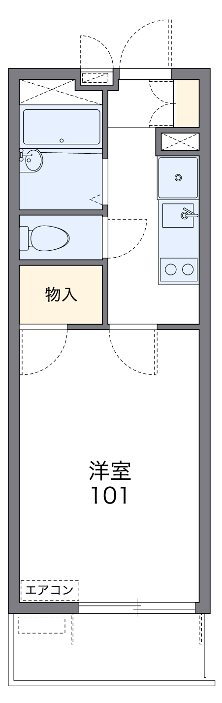 レオパレスしろがねの間取り