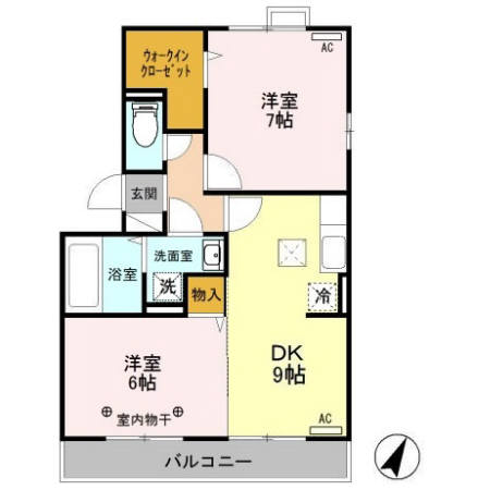 ヴィラ フォレスタ Aの間取り