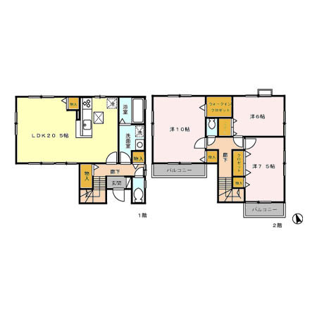 ルミエールⅡ Tの間取り