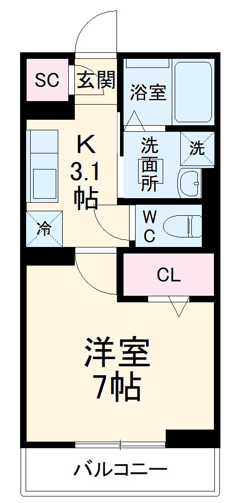 リヴェール川口芝の間取り