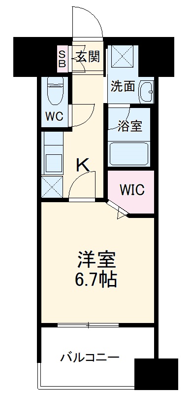エンクレスト博多EASTPARKの間取り