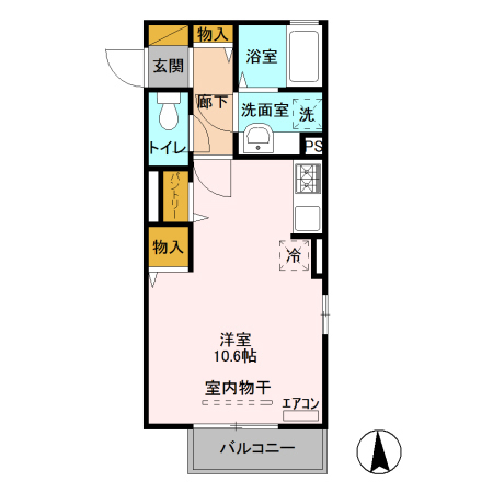 フォンテーヌ Aの間取り
