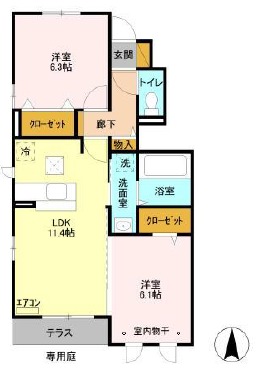 クレールフラッツ天王台の間取り